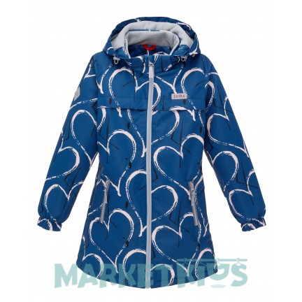Joiks (джойкс) куртка демисезонная 150г на флисе (синяя в сердечки) Joiks (джойкс) куртка демисезонная 150г на флисе (синяя в сердечки)