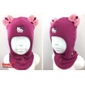 Шлем Beezy (Бизи) 1901/10 зимний "hello kitty" (фуксия)